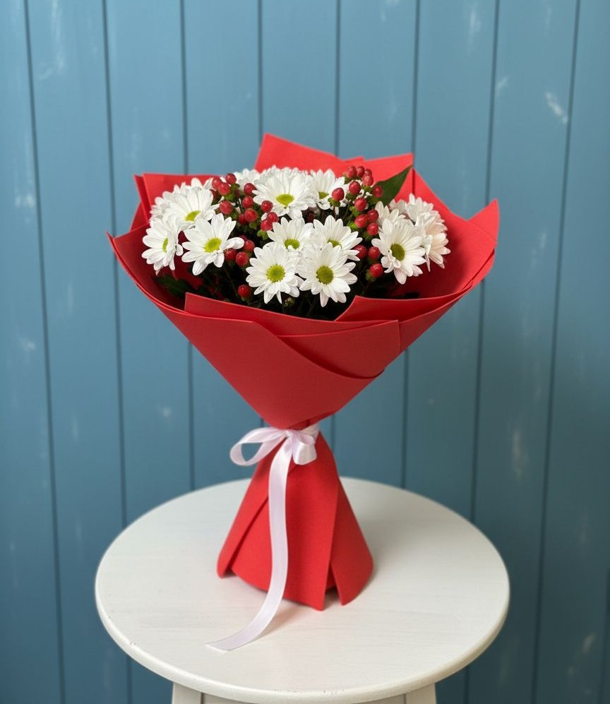 Букет цветов из: Хризантемы в Першино