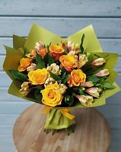 Букет цветов из:  Альстромерии и Розы в Першино