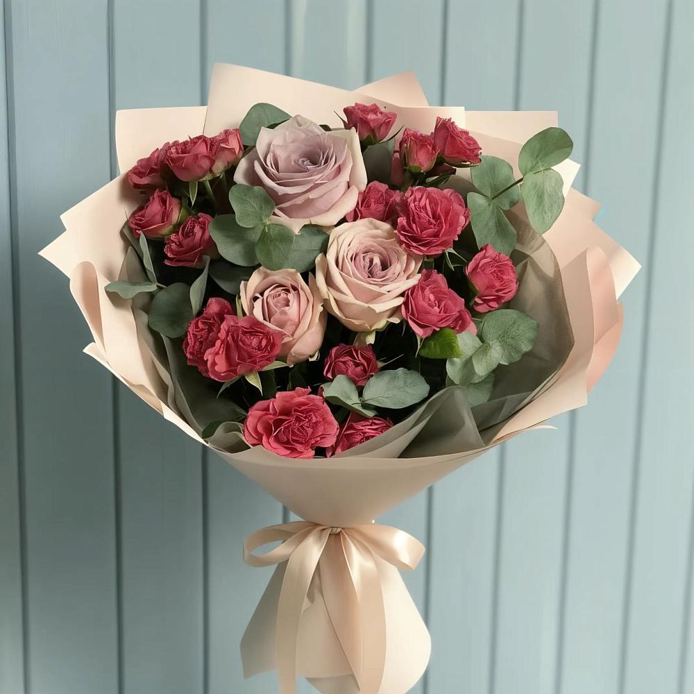 Букет цветов из: Гвоздики и Розы в Першино