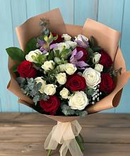 Букет цветов из:  Розы и Альстромерии в Першино