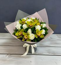 Букет цветов из:  Орхидеи и Розы в Першино