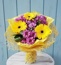 Букет цветов из:  Хризантемы и Герберы в Першино