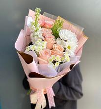 Букет цветов из:  Хризантемы и Розы в Першино