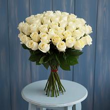 Букет 51 Белая роза Эдлесс Лав в Першино