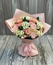 Букет цветов из:  Гвоздики, Розы и Хризантемы в Першино