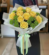 Букет цветов из:  Хризантемы и Розы в Першино