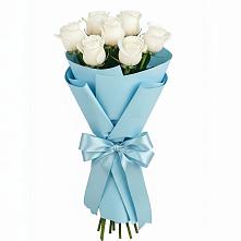 Букет 7 белых роз Проуд в Першино