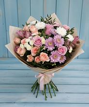 Букет цветов из:  Хризантемы, Розы и Альстромерии #REPLACE_PRED# Першино