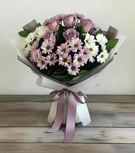Букет цветов из:  Хризантемы и Розы в Першино