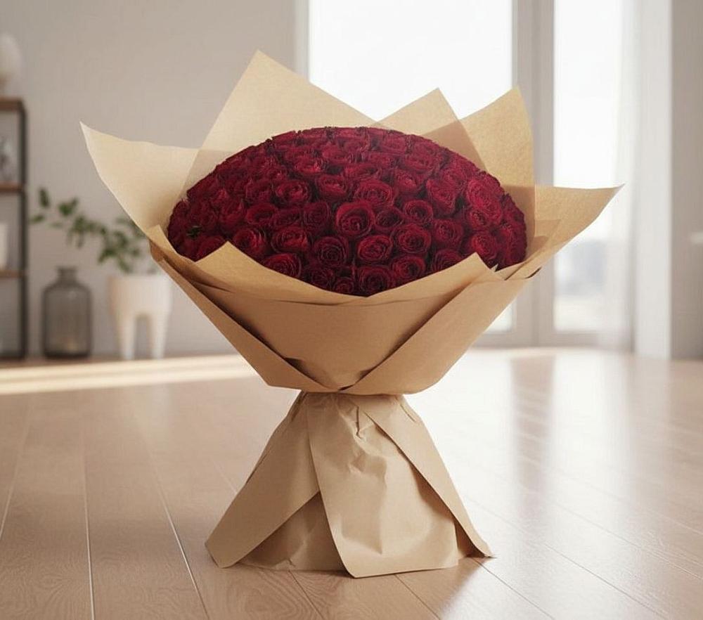 Букет 101 Красная роза в Першино