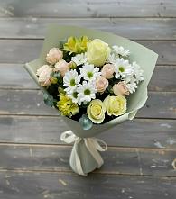 Букет цветов из:  Альстромерии, Розы и Хризантемы #REPLACE_PRED# Першино