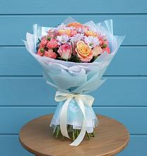 Букет цветов из:  Хризантемы и Розы в Першино